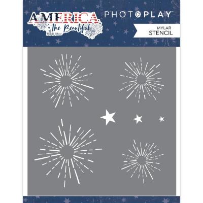 PhotoPlay America The Beautiful Stencil - Firework